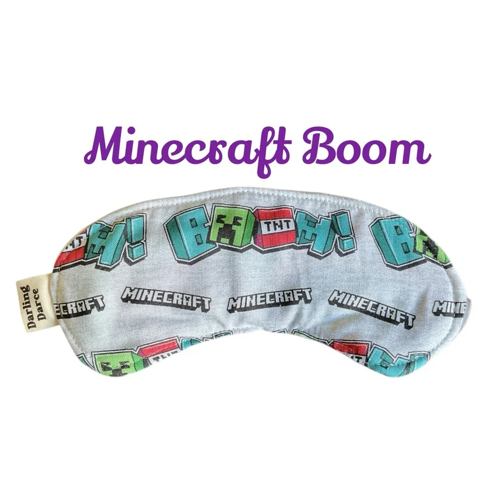 Minecraft Creeper Boom Kids Sleep Mask - Multicolor